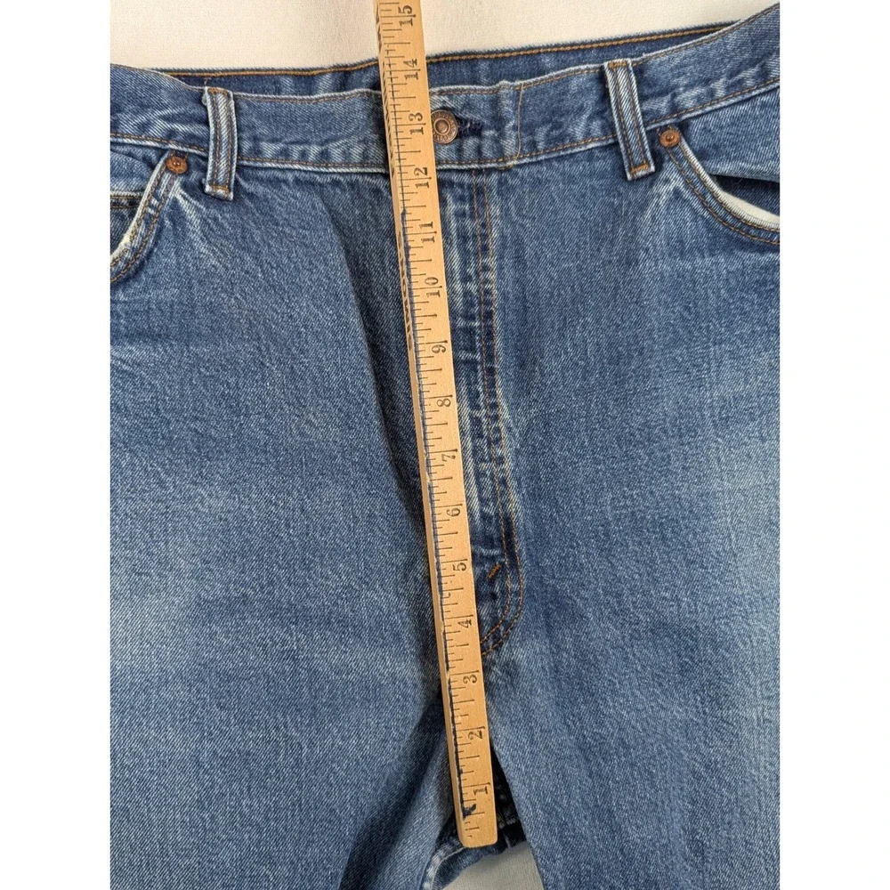 Levis 505 Mens 42x32 Orange Tab Reg Straight Leg Med Wash Blue Jeans 80'S Denim